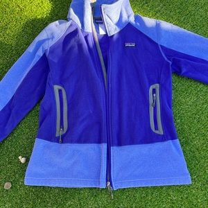 Patagonia Two Tone Purple Blue Zip Front Jacket